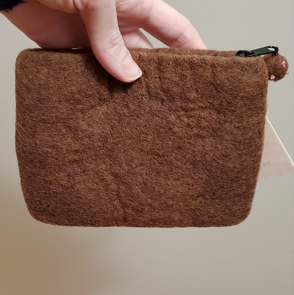 Felted Wool Zippered Pouch Purse - Picture 2 of 6